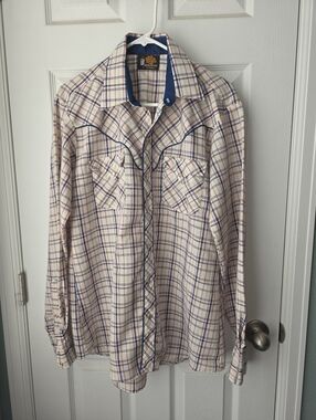 Kenny Rodgers By Karmen Western Pearl Snap W/pockets Size L